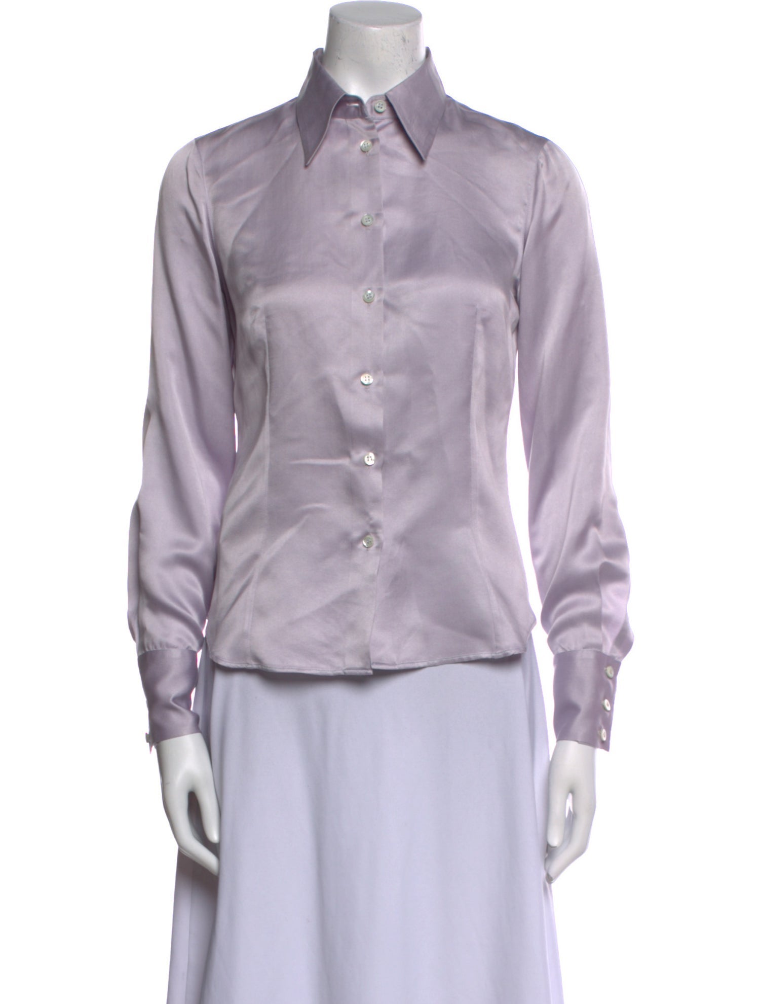 Giorgio Armani Long Sleeve Button-Up Top